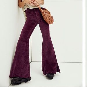 Free People Just Float On Velvet Flare Jeans